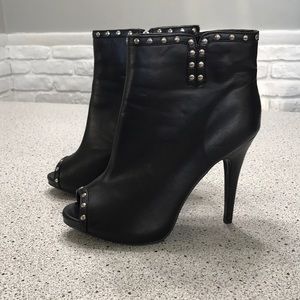 NWT Torrid Black peep toe booties 11w